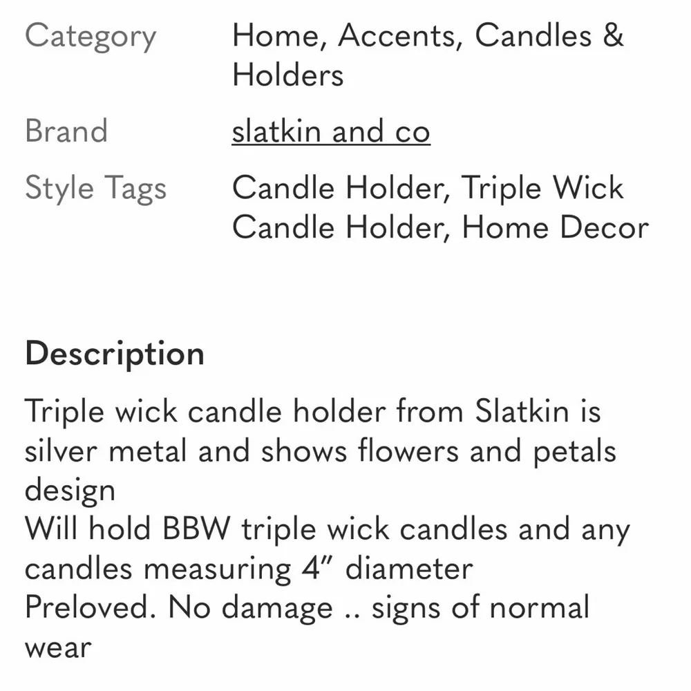 Bath & Body Works slatkin co
